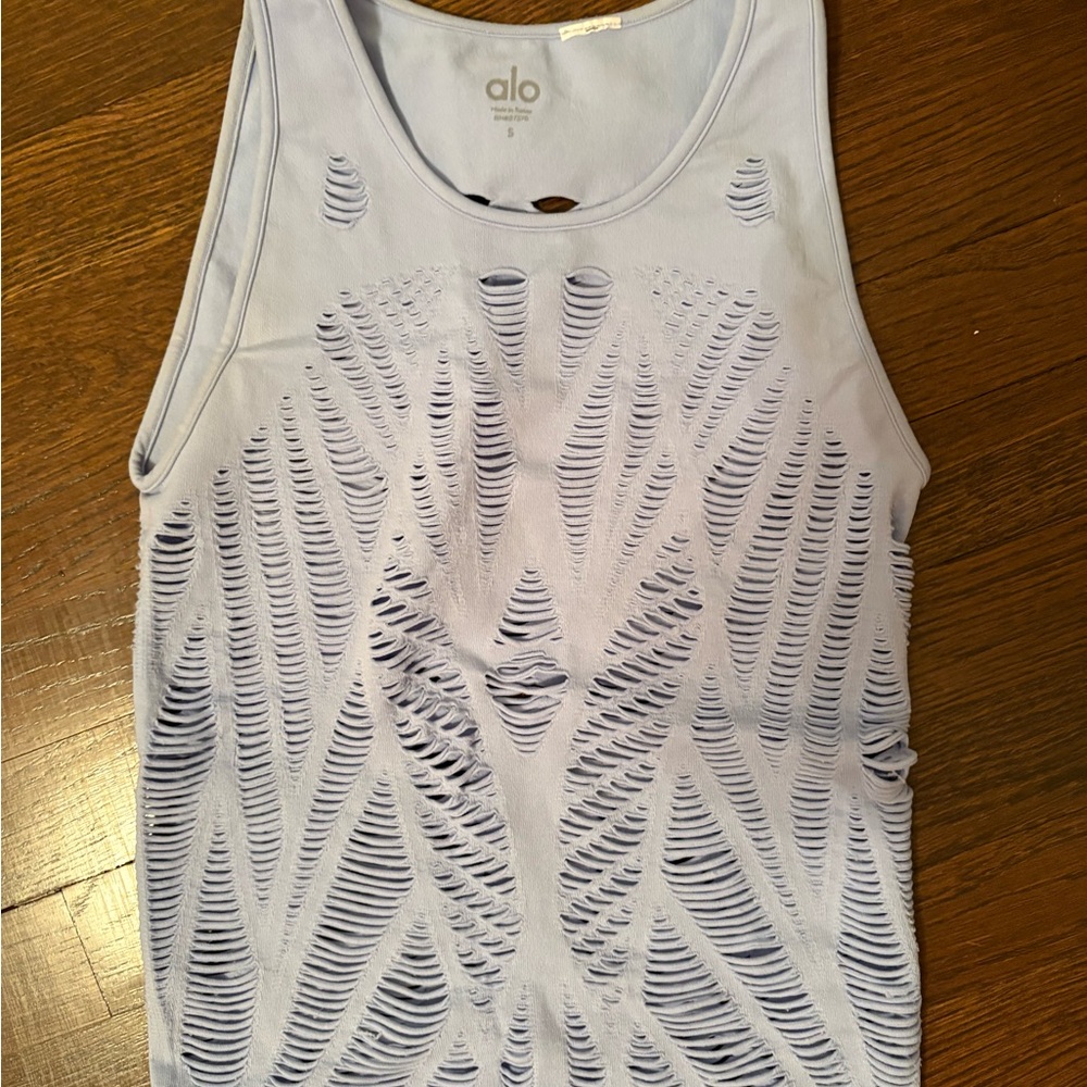 ALO Yoga Lavender Cutout Tank Top